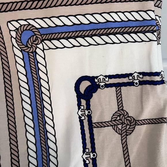 Talbots XS top. 3/4 sleeve, nautical print. Work, office, resort wear, cruise. - Picture 4 of 5